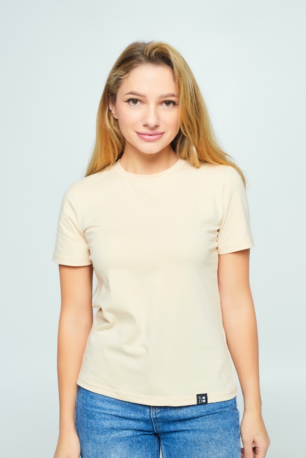 Kopo Women's Basic Tee: Beige
